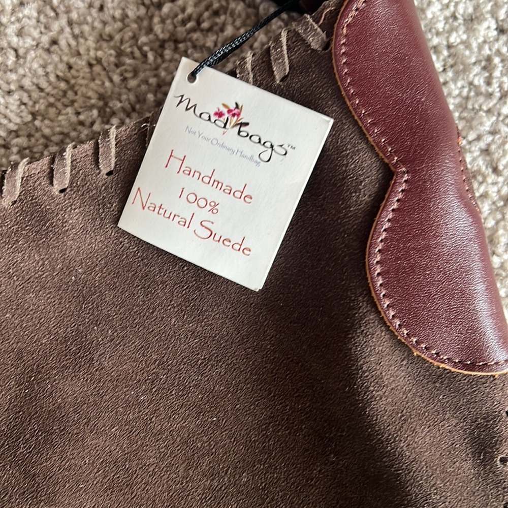 Brown Suede Hobo Bag - Picture 2 of 12